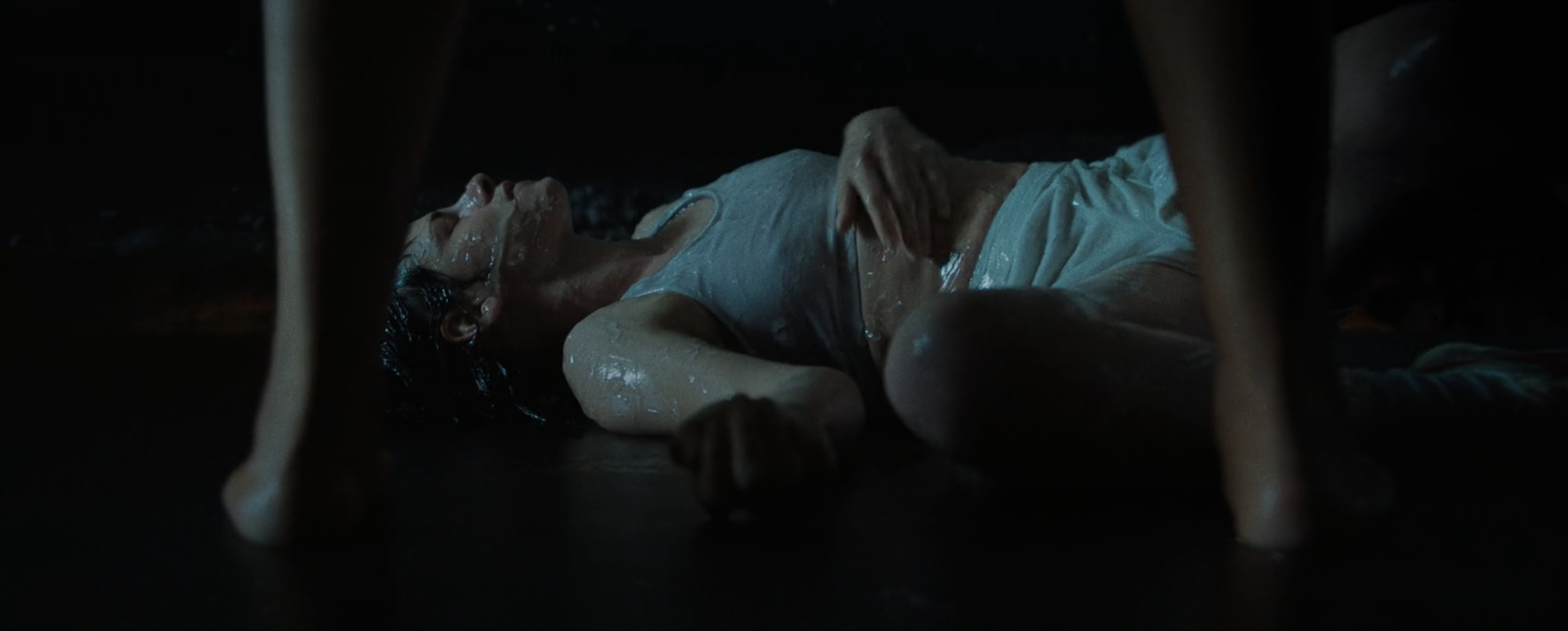 Lou in amniotic fluid in the Love Lies Bleeding sex scene
